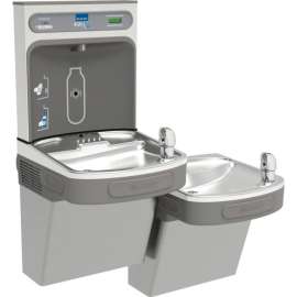 Elkay LZSTL8WSVRLK Water Refilling Station, Wall Mount, Bi-Level, Light Gray