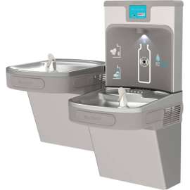 Elkay EZH20 Enhanced Water Bottle Refilling Station, Bi-Level, Filtered, Light Gray