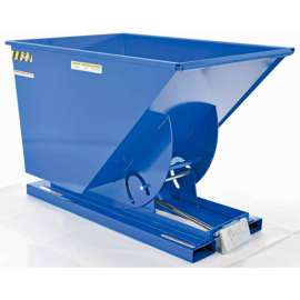 Steel Self-Dumping Forklift Hopper W/ Bump Release, 1 Cu. Yd., 6000 Lbs. Cap., Blue