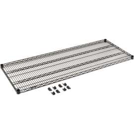 Nexel S2472B Black Epoxy Wire Shelf 72"W x 24"D