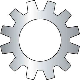 External Tooth Lock Washer - #10 - Steel - Zinc CR+3 - Pkg of 500 - BBI 239050
