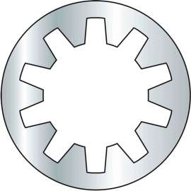 Internal Tooth Lock Washer - 1/4" - Steel - Zinc CR+3 - Pkg of 500 - BBI 240070