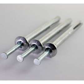 Hammer Drive Anchor - 1/4" x 1" - Mushroom Head - Alloy Steel - Zinc - Pkg of 100 - BBI 266030