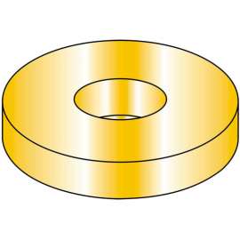 Flat Washer - 9/16" - Thru Hardened Medium Carbon Steel - Zinc Yellow - SAE - 100 Pk - BBI 383300