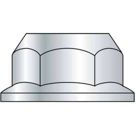 Serrated Hex Flange Nut - #8-32 - Zinc CR+3 - Case Hardened Steel - UNC - Pkg of 100 - BBI 857120
