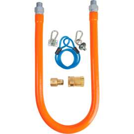 BK Resources 1/2" x 48" Commercial Gas Hose Kit CSA and ANSI Approved, BKG-GHC-5048-SCK2