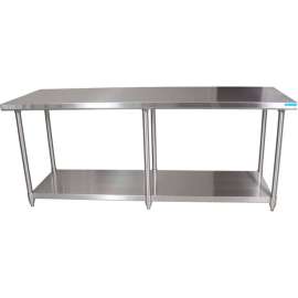 BK Resources Workbench W/Adjustable Undershelf, 16 Ga. 304 Series Stainless, 96"Wx30"D