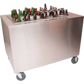 BK Resources PBC-3048S Portable Beverage Center W/ One Sliding Door-48"Wx30"D Stainless Steel