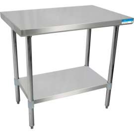 BK Resources Workbench W/Undershelf, 18 Ga. 430 Series Stainless, 48"Wx18"D