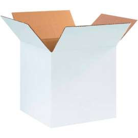 Global Industrial Cardboard Corrugated Boxes, 10"L x 10"W x 10"H, White