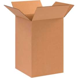 Global Industrial Cardboard Corrugated Boxes, 10"L x 10"W x 15"H, Kraft