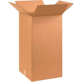 Global Industrial Tall Cardboard Corrugated Boxes, 10"L x 10"W x 20"H, Kraft