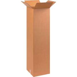Global Industrial Tall Cardboard Corrugated Boxes, 10"L x 10"W x 38"H, Kraft