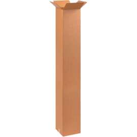 Global Industrial Tall Cardboard Corrugated Boxes, 10"L x 10"W x 60"H, Kraft