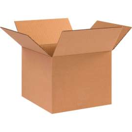 Global Industrial Cardboard Corrugated Boxes, 10"L x 10"W x 8"H, Kraft