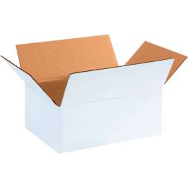 Global Industrial Cardboard Corrugated Boxes, 11-3/4"L x 8-3/4"W x 4-3/4"H, White