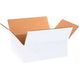 Global Industrial Cardboard Corrugated Boxes, 11-1/4"L x 8-3/4"W x 4"H, White