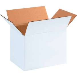 Global Industrial Cardboard Corrugated Boxes, 11-3/4"L x 8-3/4"W x 8-3/4"H, White