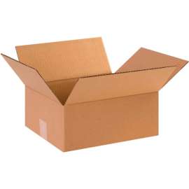 Global Industrial Flat Cardboard Corrugated Boxes, 12"L x 10"W x 5"H, Kraft