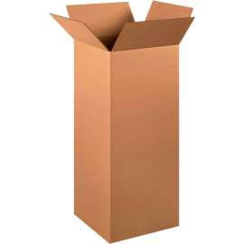 Global Industrial Tall Cardboard Corrugated Boxes, 12"L x 12"W x 30"H, Kraft