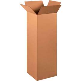 Global Industrial Tall Cardboard Corrugated Boxes, 12"L x 12"W x 36"H, Kraft