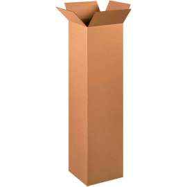 Global Industrial Tall Cardboard Corrugated Boxes, 12"L x 12"W x 48"H, Kraft
