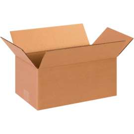 Global Industrial Long Cardboard Corrugated Boxes, 12"L x 5"W x 5"H, Kraft