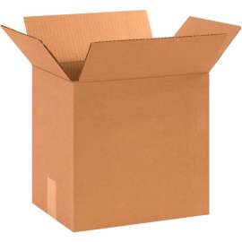 Global Industrial Cardboard Corrugated Boxes, 12-1/4"L x 9-1/4"W x 12"H, Kraft