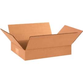 Global Industrial Flat Cardboard Corrugated Boxes, 12"L x 9"W x 2"H, Kraft