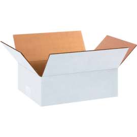 Global Industrial Cardboard Corrugated Boxes, 12"L x 9"W x 4"H, White