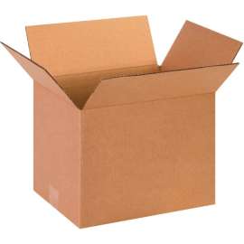 Global Industrial Cardboard Corrugated Boxes, 13"L x 10"W x 10"H, Kraft
