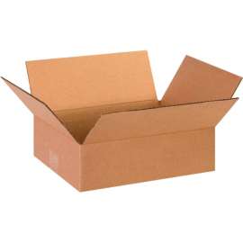 Global Industrial Flat Cardboard Corrugated Boxes, 13"L x 10"W x 4"H, Kraft