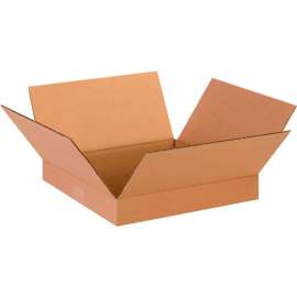 Global Industrial Flat Cardboard Corrugated Boxes, 13"L x 13"W x 2"H, Kraft