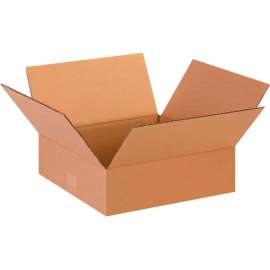 Global Industrial Flat Cardboard Corrugated Boxes, 13"L x 13"W x 4"H, Kraft