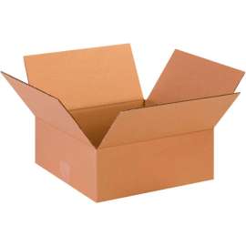 Global Industrial Flat Cardboard Corrugated Boxes, 13"L x 13"W x 5"H, Kraft