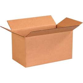 Global Industrial Long Cardboard Corrugated Boxes, 13"L x 7"W x 7"H, Kraft