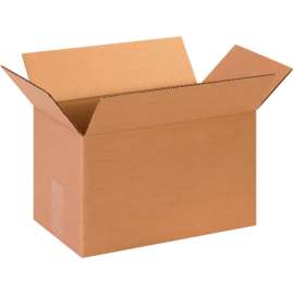 Global Industrial Long Cardboard Corrugated Boxes, 13"L x 8"W x 8"H, Kraft