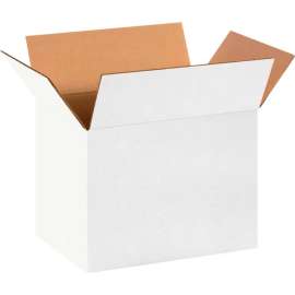 Global Industrial Cardboard Corrugated Boxes, 14"L x 10"W x 10"H, White