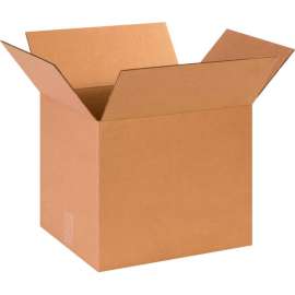 Global Industrial Cardboard Corrugated Boxes, 14"L x 12"W x 12"H, Kraft
