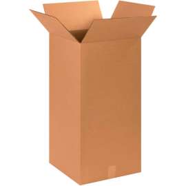 Global Industrial Tall Cardboard Corrugated Boxes, 14"L x 14"W x 30"H, Kraft