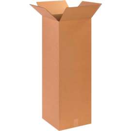 Global Industrial Tall Cardboard Corrugated Boxes, 14"L x 14"W x 36"H, Kraft