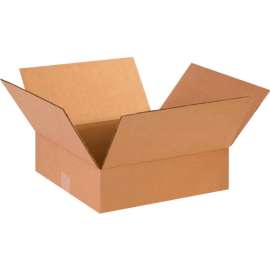 Global Industrial Flat Cardboard Corrugated Boxes, 14"L x 14"W x 4"H, Kraft