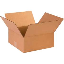 Global Industrial Flat Cardboard Corrugated Boxes, 14"L x 14"W x 6"H, Kraft