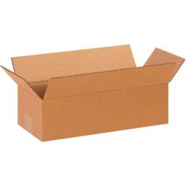 Global Industrial Long Cardboard Corrugated Boxes, 14"L x 6"W x 4"H, Kraft