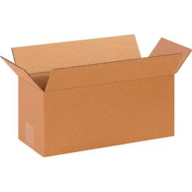 Global Industrial Long Cardboard Corrugated Boxes, 14"L x 6"W x 6"H, Kraft