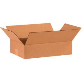 Global Industrial Flat Cardboard Corrugated Boxes, 15"L x 10"W x 4"H, Kraft