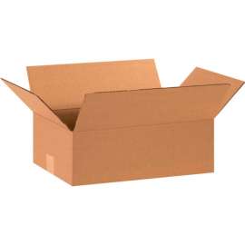 Global Industrial Flat Cardboard Corrugated Boxes, 15"L x 10"W x 5"H, Kraft