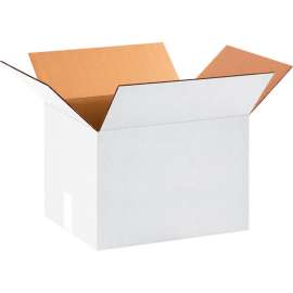 Global Industrial Cardboard Corrugated Boxes, 15"L x 12"W x 10"H, White