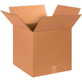 Global Industrial Cube Cardboard Corrugated Boxes, 15"L x 15"W x 15"H, Kraft