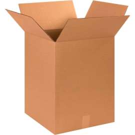 Global Industrial Cardboard Corrugated Boxes, 15"L x 15"W x 20"H, Kraft